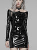 Black Gothic Clothing Womens Mini Store Rave Party Punk Long Sleeve Nightclub RSPUNKWQ-423LQF3 - Sequin Dress Plus