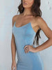 Blue Bodycon Mini Dress Causal Party Beach Summer Women Spaghetti Strap RSNIBD1735749 - Sequin Dress Plus
