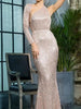 Gold Maxi Long Sequin Dress Cocktail Party Prom Wedding Guest Bridesmaid Ball RSLM81333-1 - Sequin Dress Plus