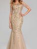 Gold Maxi Long Sequin Dress Cocktail Party Prom Wedding Guest Bridesmaid Dress Ball REZ07707NB - Sequin Dress Plus