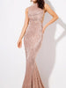 Gold Maxi Long Sequin Dress Cocktail Mermaid Party Prom Wedding Guest Bridesmaid RSLM1151 - Sequin Dress Plus