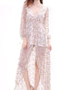 Gold Mini Sequin Dress Fringe Long Sleeve Long Jacket Cocktail Party Prom Wedding Guest RSTB8635 - Sequin Dress Plus
