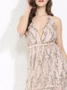 Gold Mini Short Sequin Dress Party Prom Wedding Guest Bridesmaid Dress RSTB10131 - Sequin Dress Plus