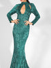 Green Long Sequin Dress Maxi Cocktail Party Prom Wedding Guest Ball RSLM81525 GREEN - Sequin Dress Plus