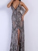 Grey Maxi Long Sequin Dress Mesh Pattern Cocktail Party Prom Wedding Guest Bridesmaid Dress Ball RSFT5139-5 - Sequin Dress Plus