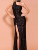 Long Sequin Dress Black Cocktail Party Prom Wedding Guest Ball RSFT19685-1 - Sequin Dress Plus