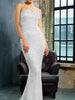 Long Silver Sequin Dress Maxi Sleeveless Cocktail Party Prom Wedding Guest RSLM1381 - Sequin Dress Plus