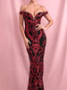 Maxi Long Sequin Dress Red/Black Bridesmaid Cocktail Party Prom Wedding RSLM82059 - Sequin Dress Plus