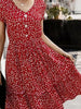 Midi Summer Dress Boho Floral PrintBeach Ruffles vestidos - Sequin Dress Plus