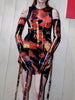 Mini Bodycon Dress Punk Style Fashion Party Rock Long Sleeve Printed RSNIBD1734847 - Sequin Dress Plus