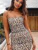 Mini Dress Ruched Bodyocn Dress Leopard Printed Party Night Summer RSJAS414 - Sequin Dress Plus