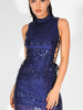 Navy Blue / Rose Gold / Red Mini Short Sequin Dress Party Prom Wedding Guest Bridesmaid RSLM81602 - Sequin Dress Plus