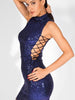Navy Blue Short Sequin Dress Sparkly Party Prom Bridesmaid Cocktail Summer Bodycon RSLM81602 - Sequin Dress Plus