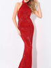 Red Long Sequin Dress Mermaid Cocktail Party Prom Wedding Guest Bridesmaid RSLM1079 - Sequin Dress Plus