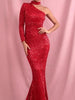 Red Maxi Long Sequin Dress Cocktail Party Bridesmaid Prom Wedding Guest RLM82191 - Sequin Dress Plus