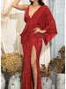 Red Maxi Sequin Dress Long Cocktail Party Prom Wedding Guest Bridesmaid RLM81848 Autumn/Winter - Sequin Dress Plus